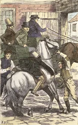 Mr Winkle mounts his Steed, illustration from 